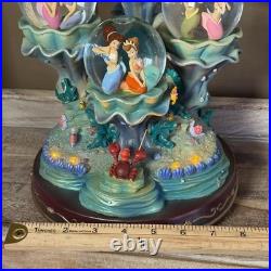 Very Rare Disney Little Mermaid Daughters Of Triton Snow Globe