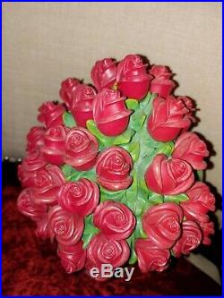 Very Rare Disney Sleeping Beauty Rose Flowers Bouquet Snow Globe