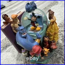 Very Rare Disney Vol 2 Through The Years Musical Snow Globe & Bookend 1999 Very Rare Disney Vol 2 Through The Years Musical Snow Globe & Bookend 1999