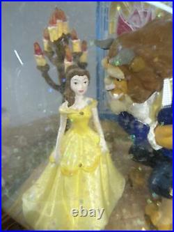 Vintage 1991 Beauty The Beast Musical Snow Globe Enchanted Love Fireplace 6/1