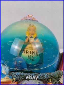 Vintage Alice In Wonderland Pool Of Tears Music Box Snow Globe Vintage Alice In Wonderland Pool Of Tears Music Box Snow Globe
