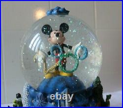 Vintage Disney 2000 Snow Globe / Music Box Celebrate The Future Mickey Mouse