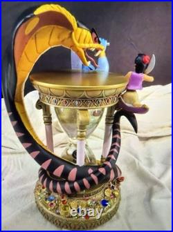 Vintage Disney Aladdin Hourglass Light Up Musical Snow Globe