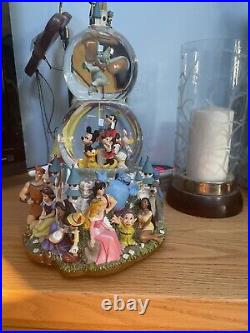 Vintage Disney Character Parade Musical Snow Globe Dumbo Two Dream Wish Heart