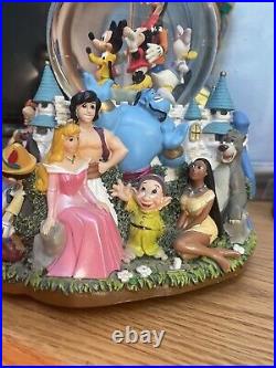 Vintage Disney Character Parade Musical Snow Globe Dumbo Two Dream Wish Heart