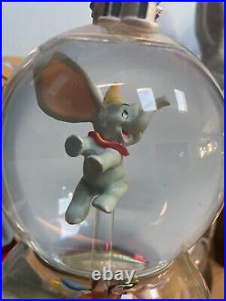 Vintage Disney Character Parade Musical Snow Globe Dumbo Two Dream Wish Heart