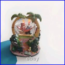 Vintage Disney Lilo and Stitch Musical Snow Globe Plays Aloha Oe