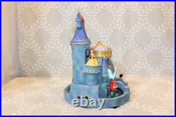 Vintage Disney Magical Princess Castle Snow Water Globe Musical Lights Rare