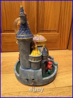 Vintage Disney Magical Princess Castle Snow Water Globe Musical Lights Rare