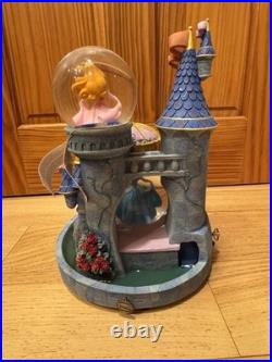 Vintage Disney Magical Princess Castle Snow Water Globe Musical Lights Rare