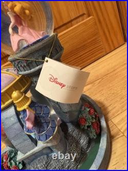 Vintage Disney Magical Princess Castle Snow Water Globe Musical Lights Rare