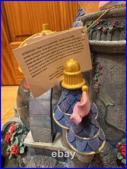Vintage Disney Magical Princess Castle Snow Water Globe Musical Lights Rare