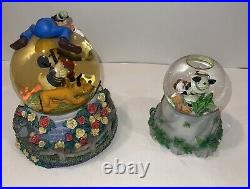 Vintage Disney Mickey Mouse and Friends Snow Globe Lot