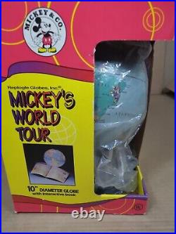 Vintage Disney Mickeys World Tour Replogle Globe RARE, Still Lights