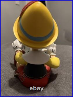 Vintage Disney Pinocchio Jiminy Cricket Snow Globe Musical Figurine Collectible