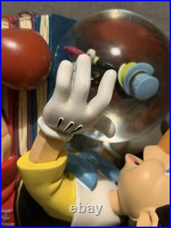 Vintage Disney Pinocchio Jiminy Cricket Snow Globe Musical Figurine Collectible
