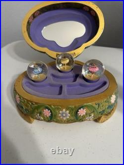 Vintage Disney Princesses Ballerina Water Globe Musical Jewelry Box WORKS