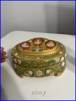 Vintage Disney Princesses Ballerina Water Globe Musical Jewelry Box WORKS
