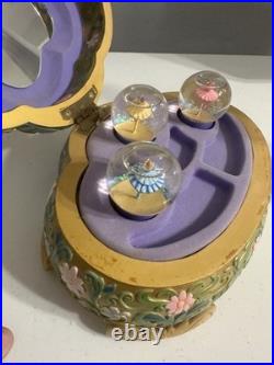 Vintage Disney Princesses Ballerina Water Globe Musical Jewelry Box WORKS