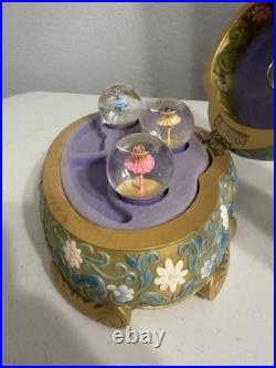 Vintage Disney Princesses Ballerina Water Globe Musical Jewelry Box WORKS