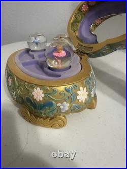 Vintage Disney Princesses Ballerina Water Globe Musical Jewelry Box WORKS