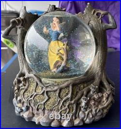 Vintage Disney Snow White In Haunted Woods Rare Large Musical Snowglobe Figure