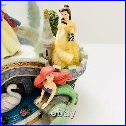 Vintage Disney Store 5 Princesses Once Upon A Dream Musical Snow Globe