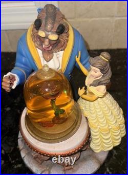 Vintage Disney Store Exclusive 1991. Beauty and The Beast Musical Snow Globe