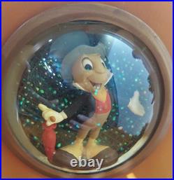 Vintage Disney Store Exclusive Jiminy Cricket & Friends Radio Snow Globe