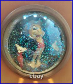 Vintage Disney Store Exclusive Jiminy Cricket & Friends Radio Snow Globe