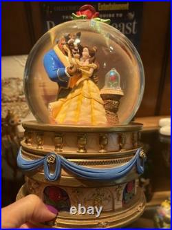 Vintage Disney Store Large Beauty & The Beast Snow Globe Music Box No Packaging Vintage Disney Store Large Beauty & The Beast Snow Globe Music Box No Packaging
