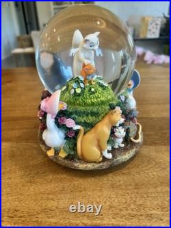 Vintage Disney The Aristocats Musical Snow Globe Works PRISTINE No Bubble Clear
