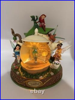 Vintage Disney Tinkerbell and Fairies the Lost Treasure Teapot Snow Globe READ