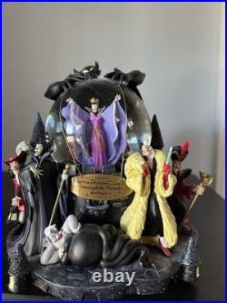 Vintage Disney Villains Musical Snow Globe Plays Grim Grinning Ghost