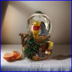 Vintage Disney Winnie The Pooh & Friends Musical Snow Globe