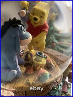 Vintage Disney Winnie The Pooh & Friends Musical Snow Globe