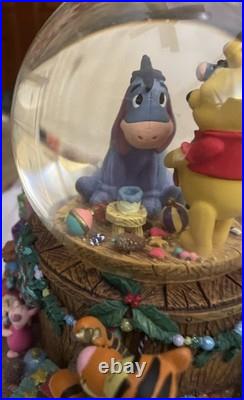 Vintage Disney Winnie The Pooh & Friends Musical Snow Globe
