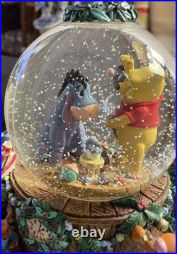 Vintage Disney Winnie The Pooh & Friends Musical Snow Globe