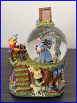 Vintage Disney Winnie The Pooh Musical Snow Globe Plays Winnie The Pooh Rare
