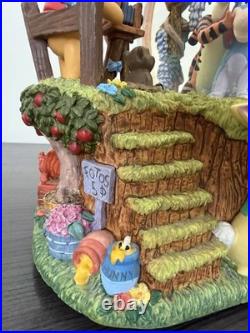 Vintage Disney Winnie The Pooh Musical Snow Globe Plays Winnie The Pooh Rare