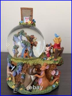 Vintage Disney Winnie The Pooh Musical Snow Globe Plays Winnie The Pooh Rare