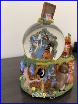 Vintage Disney Winnie The Pooh Musical Snow Globe Plays Winnie The Pooh Rare