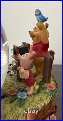 Vintage Disney Winnie The Pooh Musical Snow Globe Plays Winnie The Pooh Rare