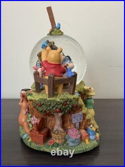 Vintage Disney Winnie The Pooh Musical Snow Globe Plays Winnie The Pooh Rare