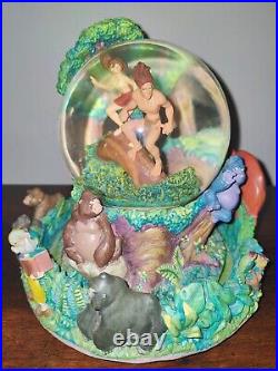 Vintage Musical Snow Globe Disney Tarzan & Jane Plays Two Worlds Works Perfectly