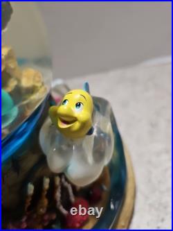 Vintage Rare Disney 1989 Little Mermaid Musical Light Up Water Globe NO BOX