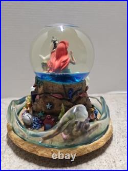 Vintage Rare Disney 1989 Little Mermaid Musical Light Up Water Globe NO BOX