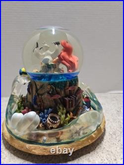 Vintage Rare Disney 1989 Little Mermaid Musical Light Up Water Globe NO BOX