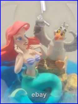 Vintage Rare Disney 1989 Little Mermaid Musical Light Up Water Globe NO BOX