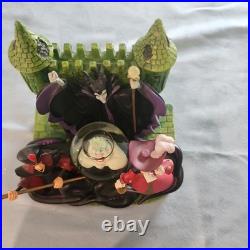 Vintage Rare Disney Park Villains Snow Globe 65mm Ursula Maleficent Jafar Hook
